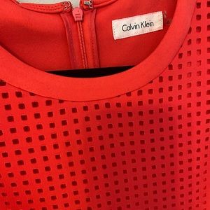 Calvin Klein Pink Mesh Scuba Dress Sz 6